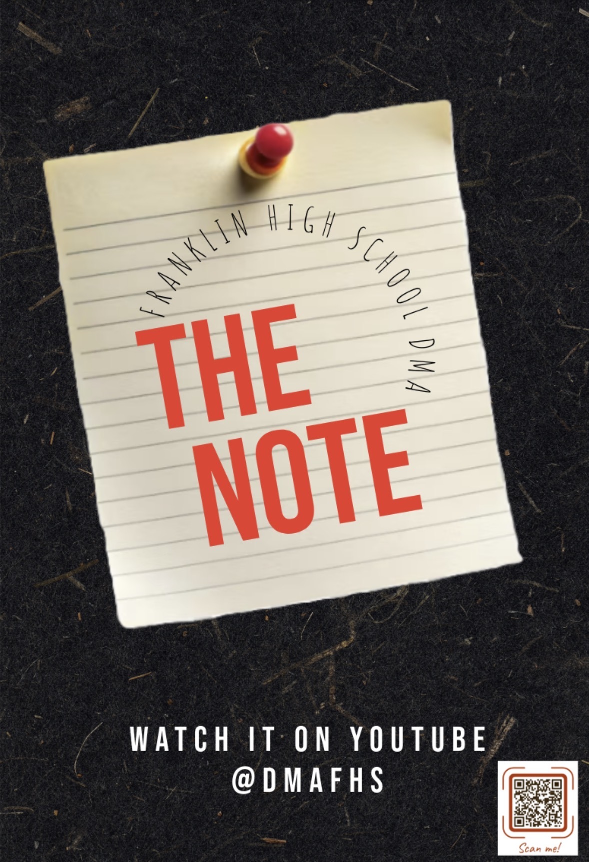 A poster for the FHS-produced film "The Note"