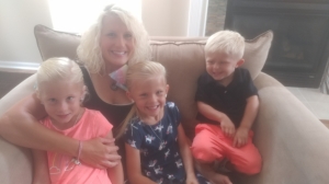 Lindsey Sandhoff with kids